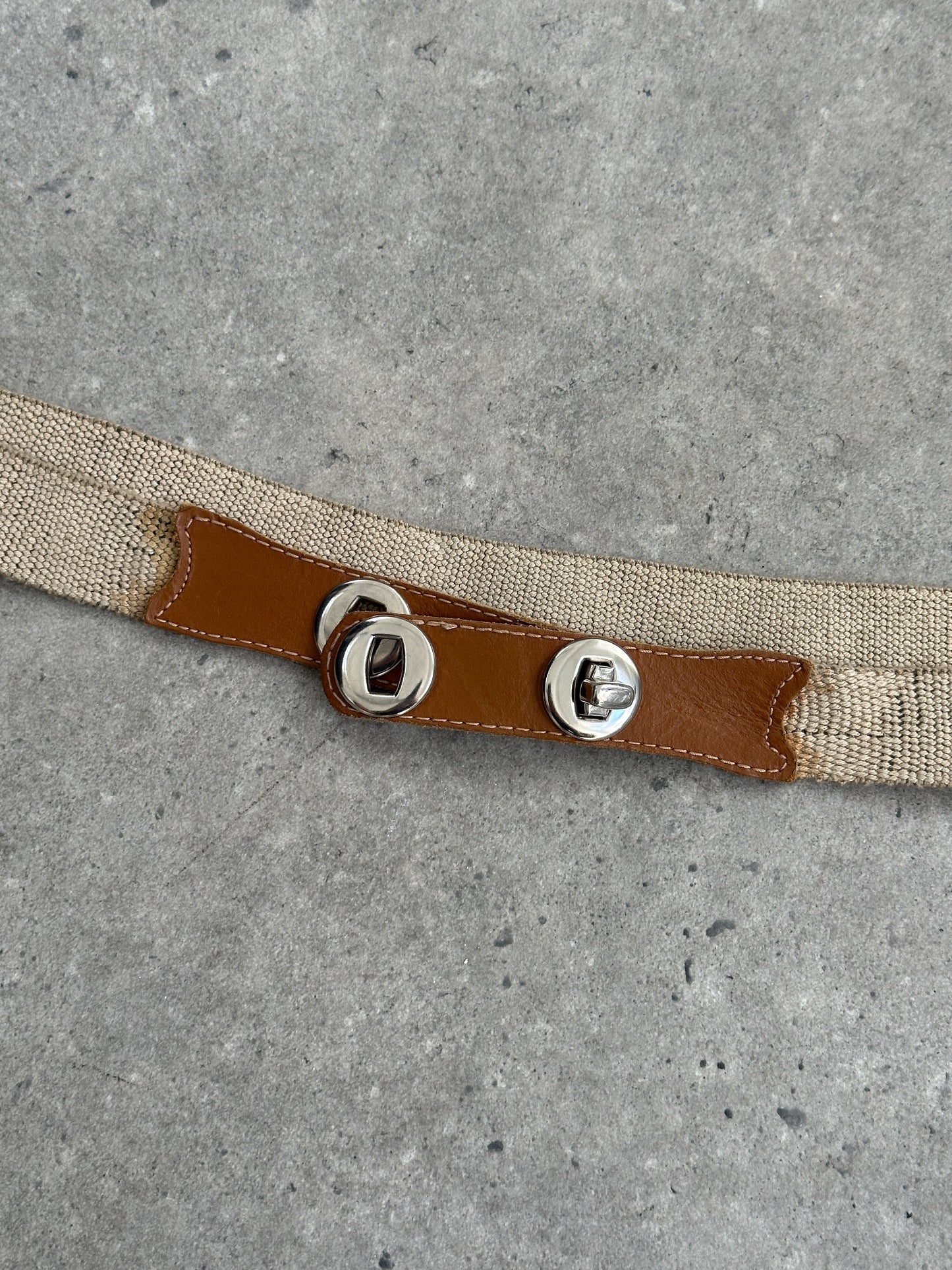 Vintage 2000s Canvas Leather Belt - W32-38
