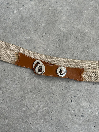 Vintage 2000s Canvas Leather Belt - W32-38