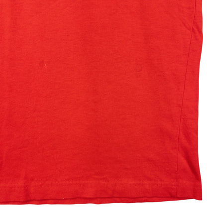 Vintage 90s Burberry Embroidered T Shirt Size M | Medium, Red