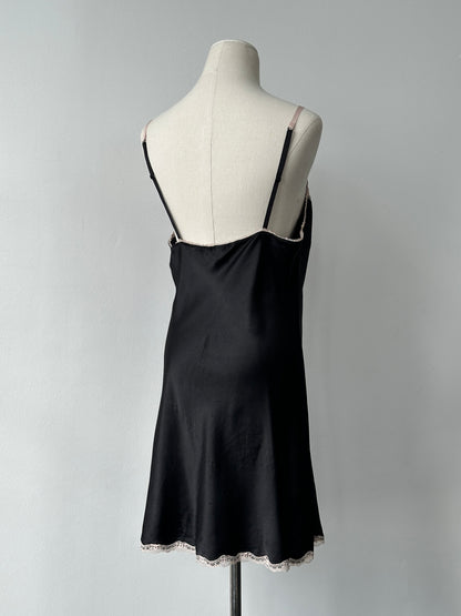 Victoria's Secret 2000s Satin Lace Mini Slip Dress - L
