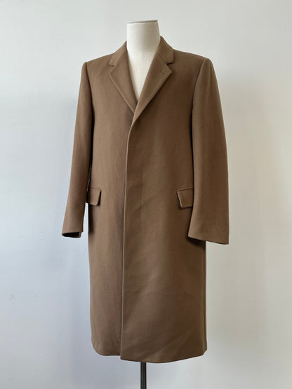 Vintage 1990s Pure New Wool Concealed Placket Coat - L