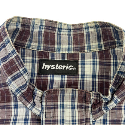 Vintage Hysteric Glamour Plaid Zip-Up Shirt Size XL
