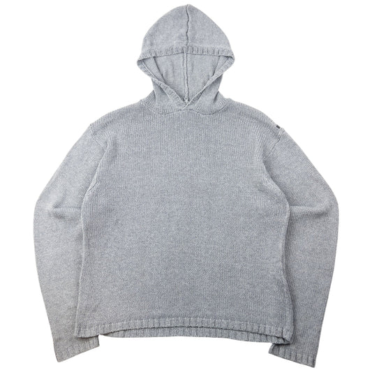 Vintage 2000s Saint Laurent Knitted Hoodie Size M | Medium, Grey