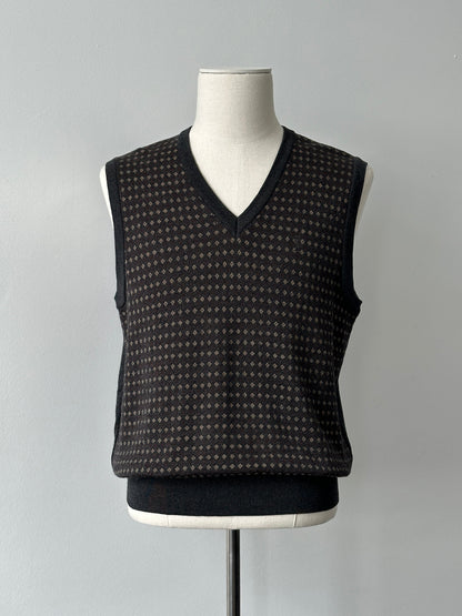 Yves Saint Laurent 1990s Wool Sleeveless V Neck Jumper - M