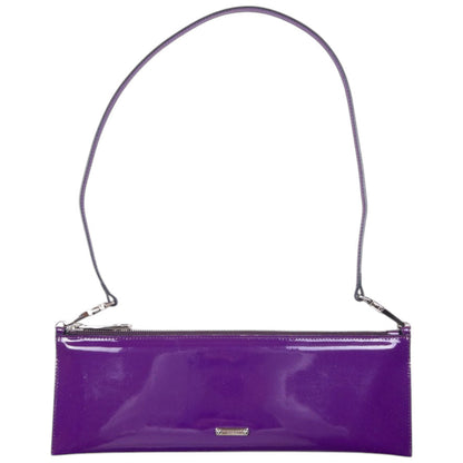 Vintage Burberry Patent Leather Clutch Shoulder Bag