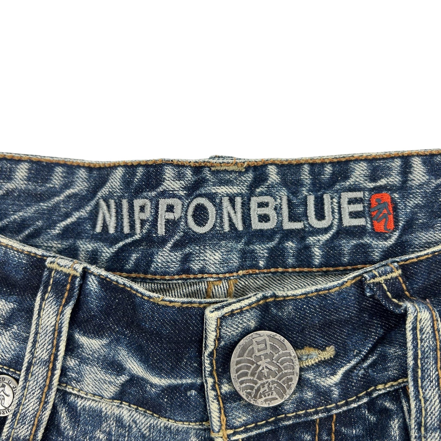 Vintage Monster Embroidered Japanese Denim Jeans Size W30