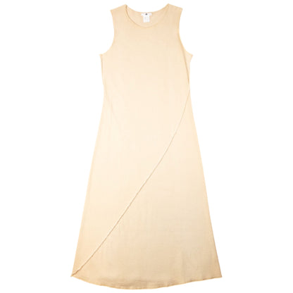 Vintage 90s Issey Miyake I.S. Sleeveless Dress Womens Size L | Large, Beige
