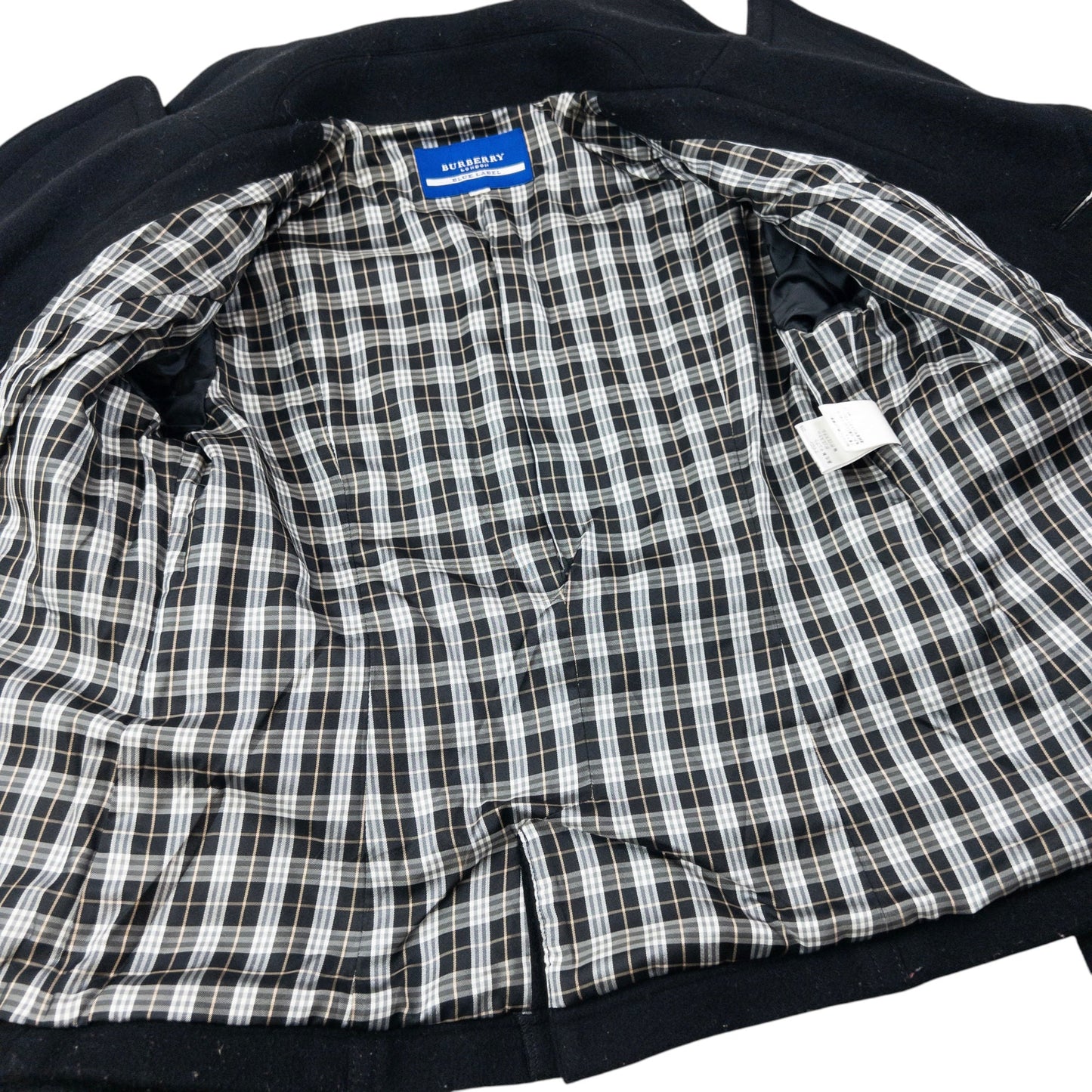 Vintage 2000s Burberry Blue Label Nova Check Lined Wool Jacket Womens Size S | Small, Black