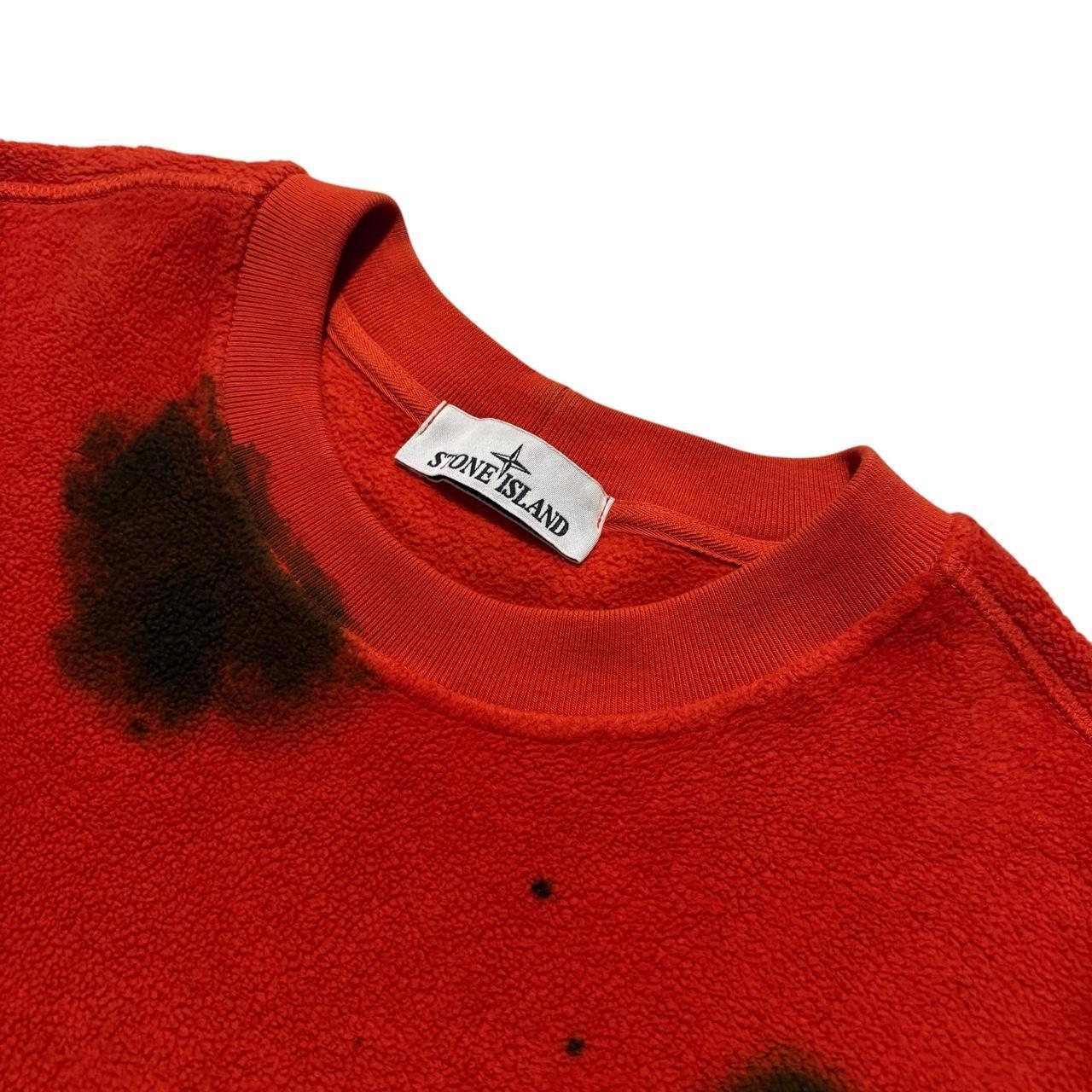 Stone Island Hand Coloured Fleece Jumper | Large, Red