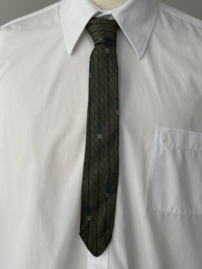 Vintage 1980s Wool Striped Tie