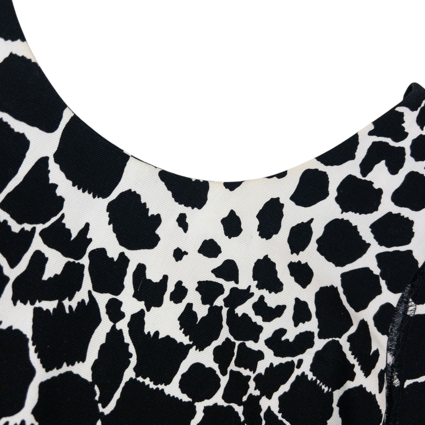 Vintage 80s YSL Yves Saint Laurent Giraffe Print Belt Waist Dress Womens Size L | Large, Black