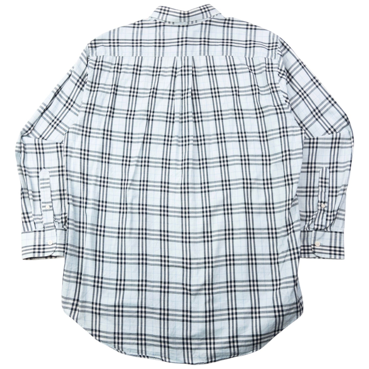 Vintage 2000s Burberry Nova Check Long Sleeve Button Up Shirt Size L | Large, Blue