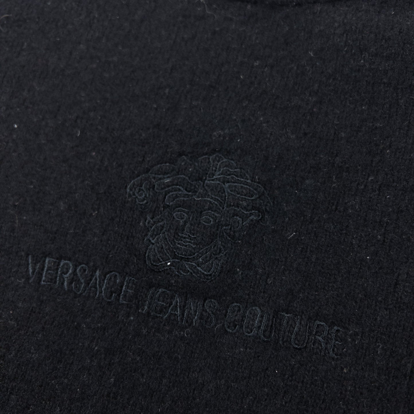 Vintage 2000s Versace Jeans Couture Wool Jumper Womens Size M | Medium, Black