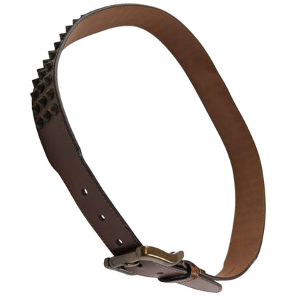 Vintage 2000s Burberry Studded Leather Belt Size M | O/S, Brown