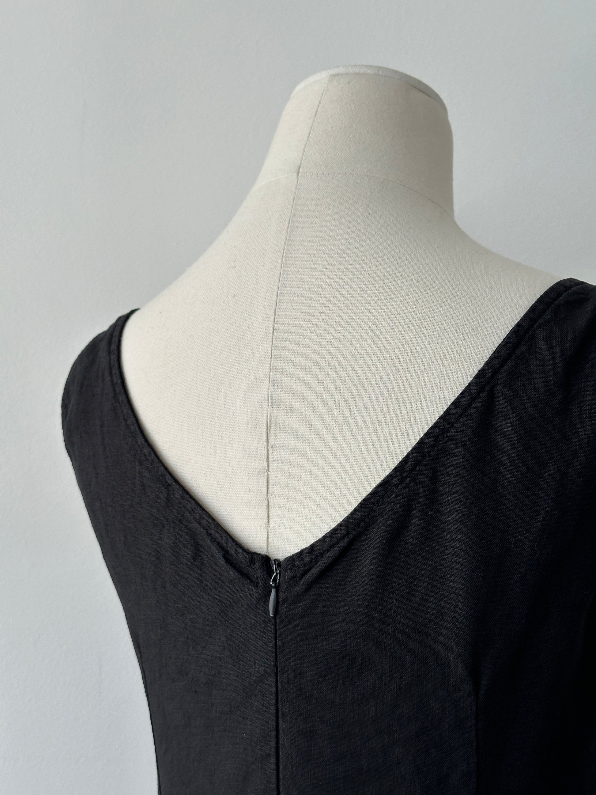Italian Vintage 1990s Pure Linen Dress - S