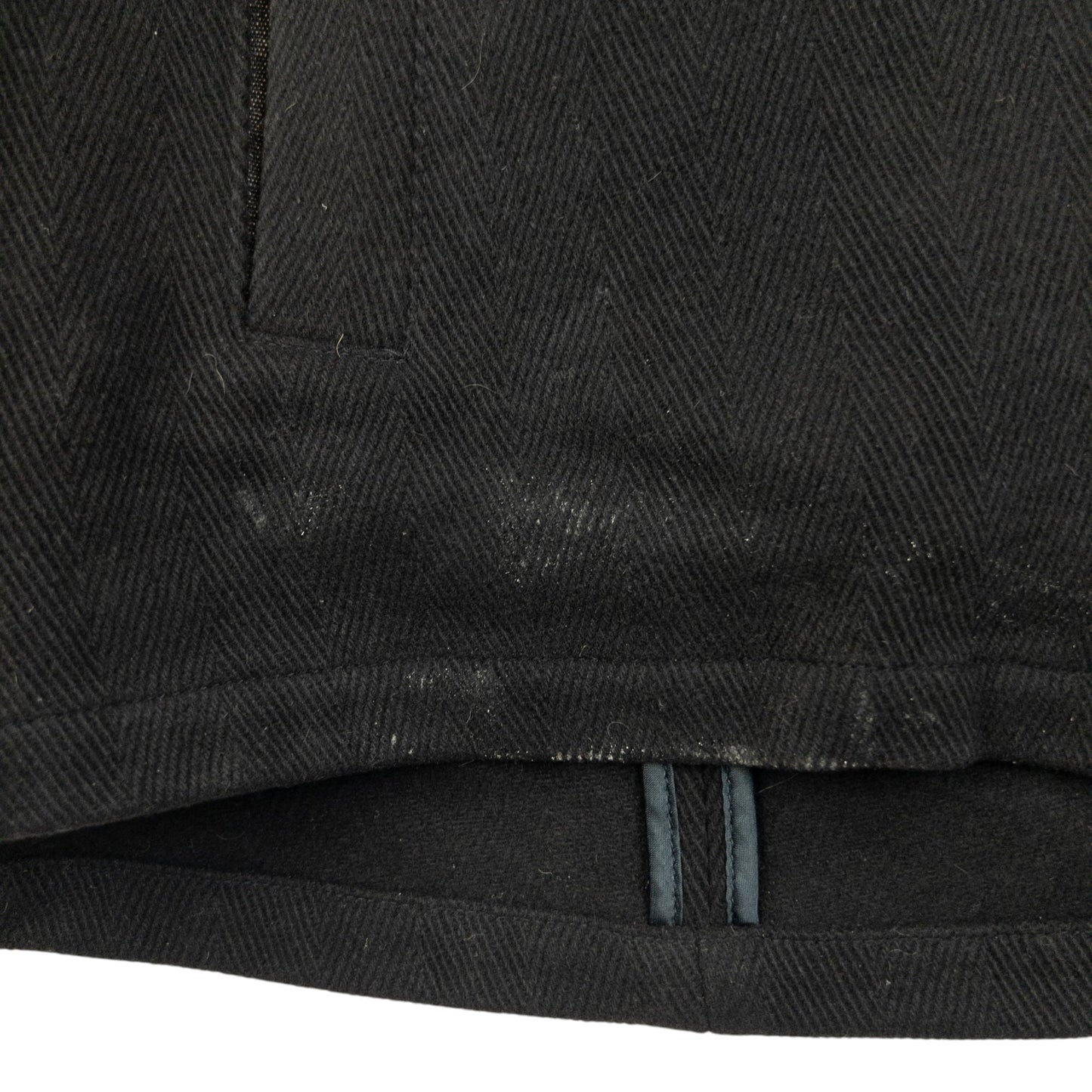 Vintage 2000s Armani Jeans Zip Up Wool Jacket Size L | Large, Black