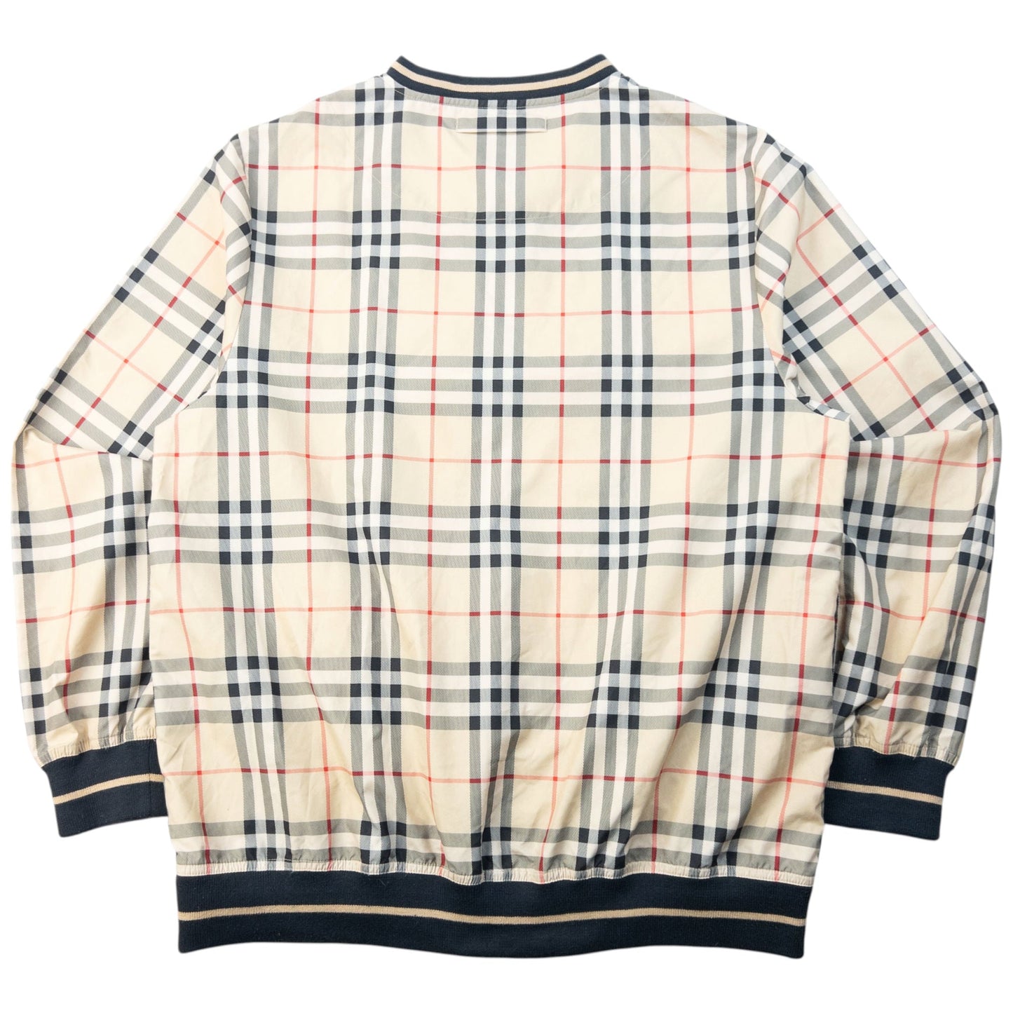Vintage 2000s Burberry Nova Check Pullover Jacket Size M | Medium, Beige