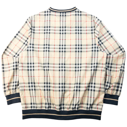 Vintage 2000s Burberry Nova Check Pullover Jacket Size M | Medium, Beige