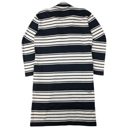 Vintage 80s Issey Miyake I.S. Striped Tie-Neck Sweater Dress Womens Size L | Large, Black