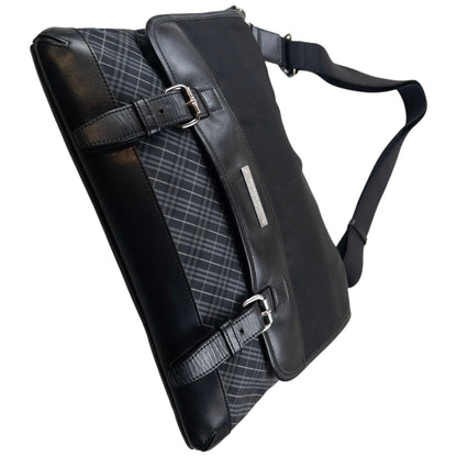 Vintage 2000s Burberry Black Label Nova Check Crossbody Bag | O/S, Black