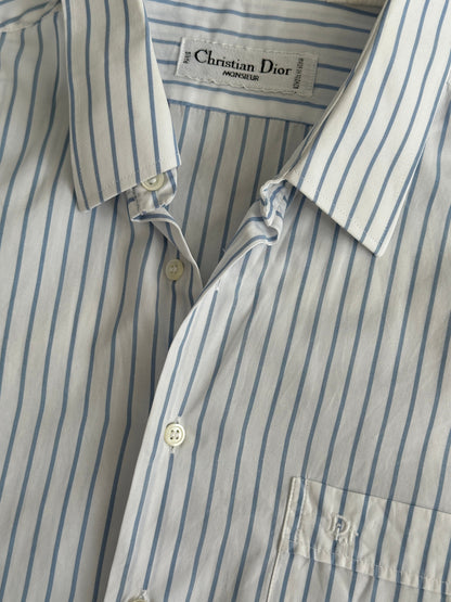 Christian Dior Monsieur Paris 1990s Pure Cotton Striped Shirt - L