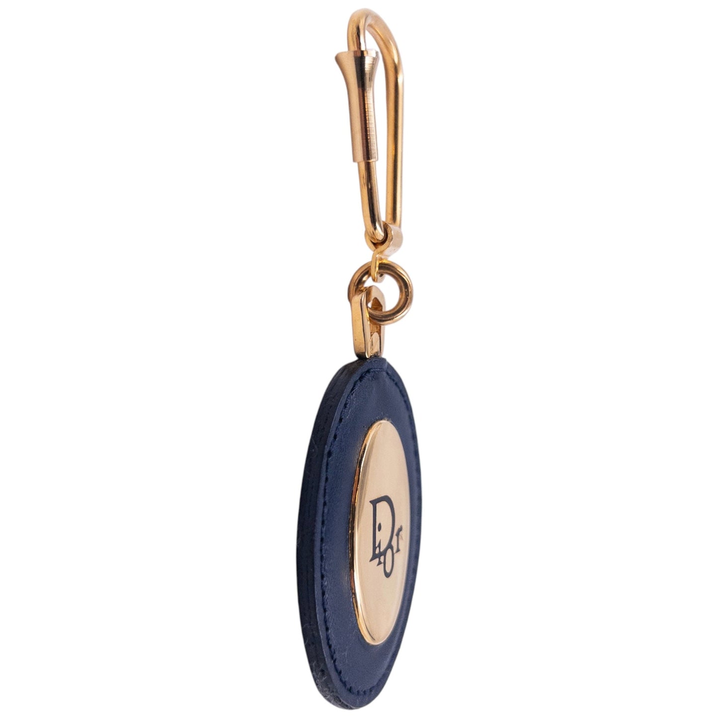 Vintage 90s Dior Leather Keychain | O/S, Gold