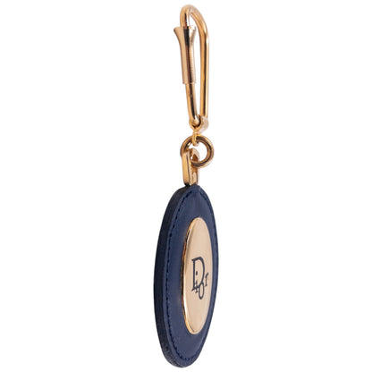 Vintage 90s Dior Leather Keychain | O/S, Gold