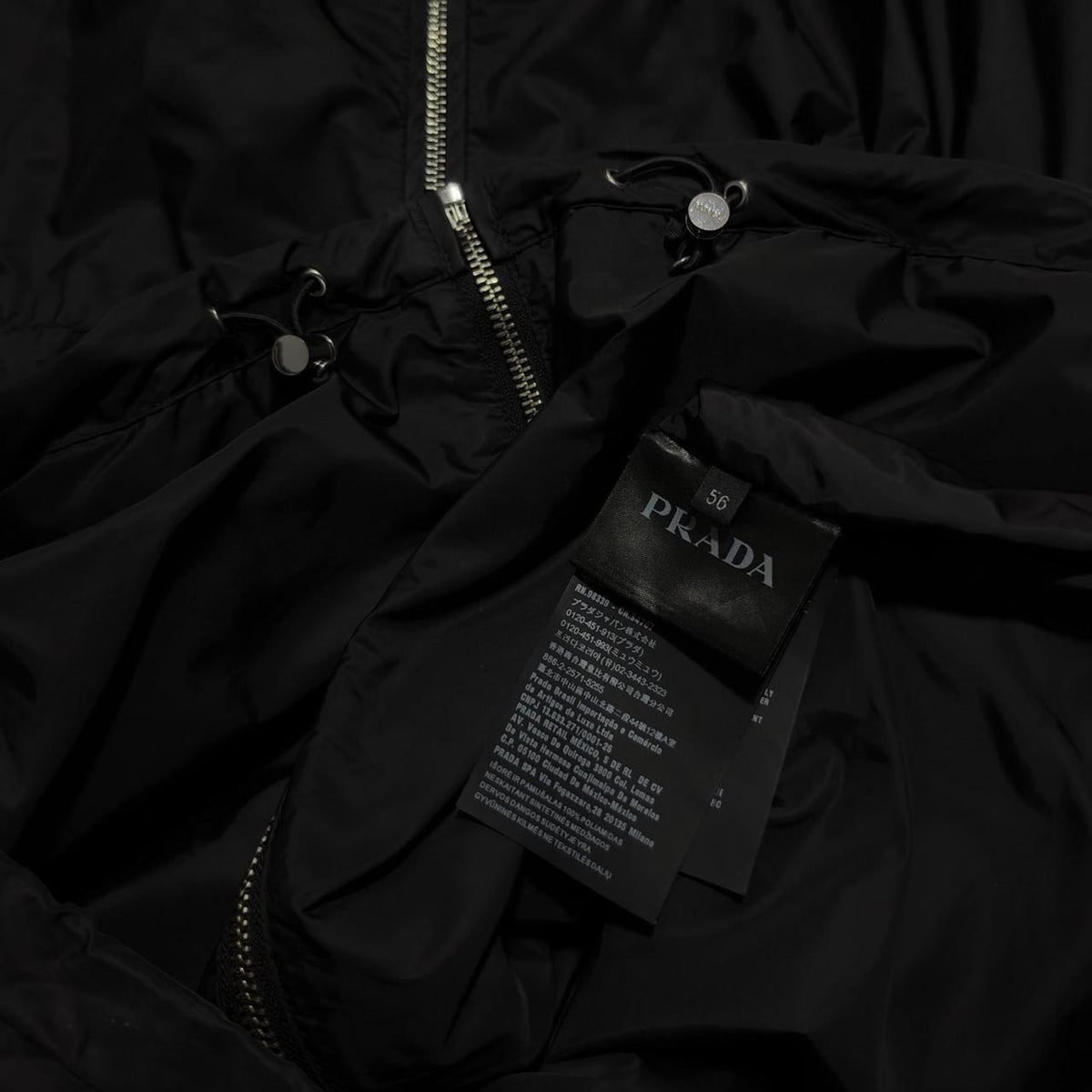 Prada Nylon Windbreaker Jacket | XXL, Black