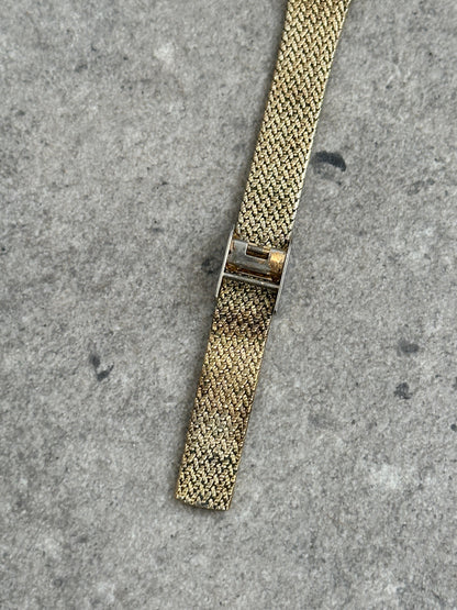 Rotary 1980s Gold Plated Quartz Bracelet Logo Watch