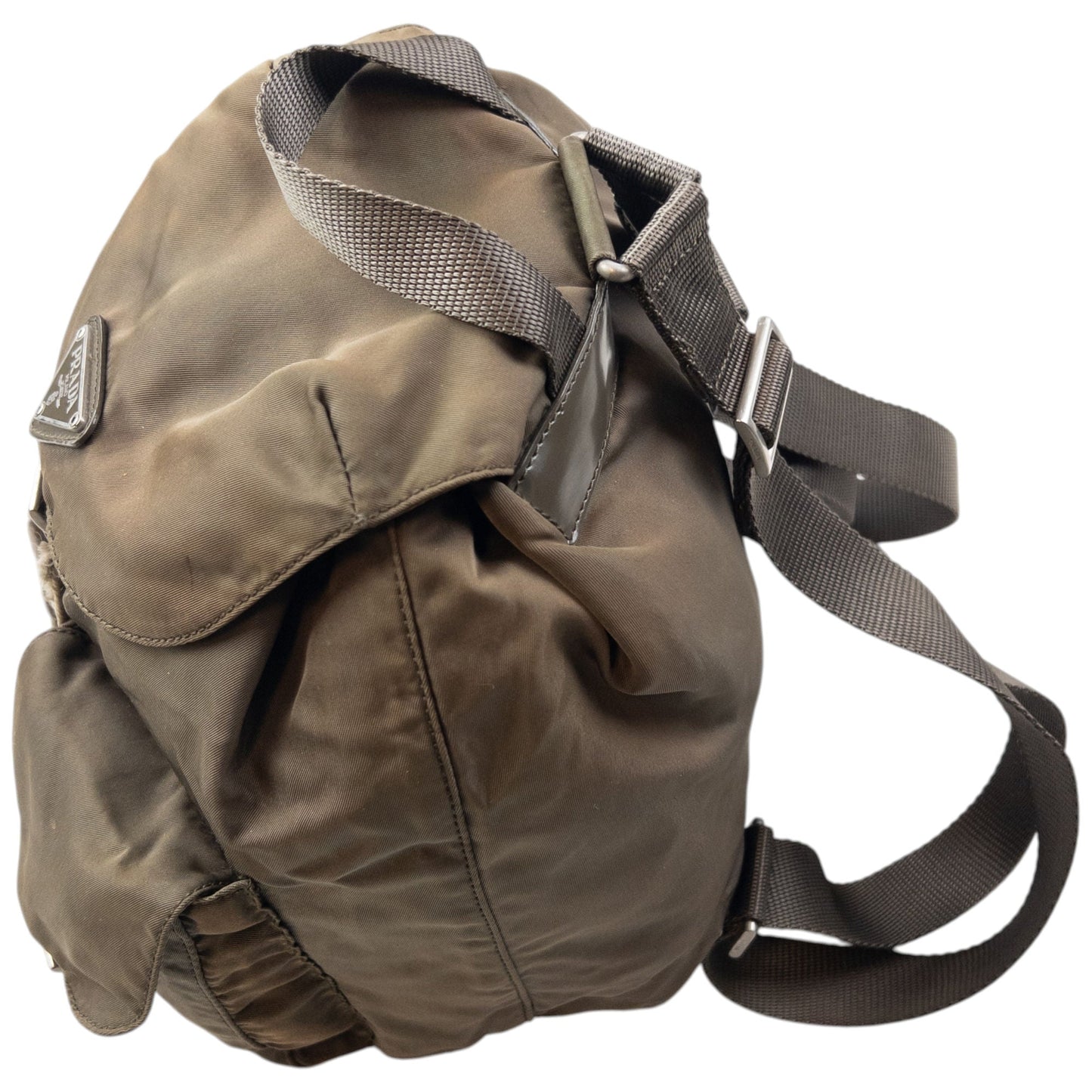 Vintage 2000s Prada Cargo Bucket Backpack | O/S, Grey