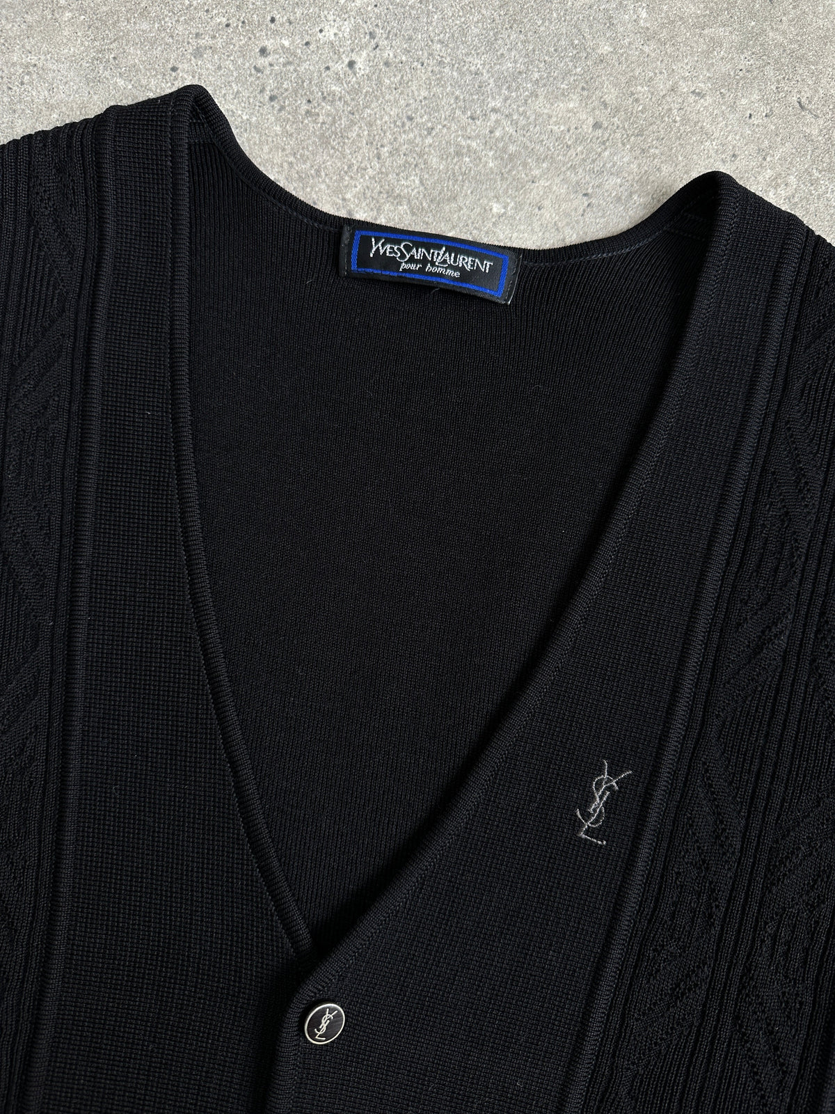 Yves Saint Laurent 1990s Pure Wool Bespoke Button Waistcoat - M