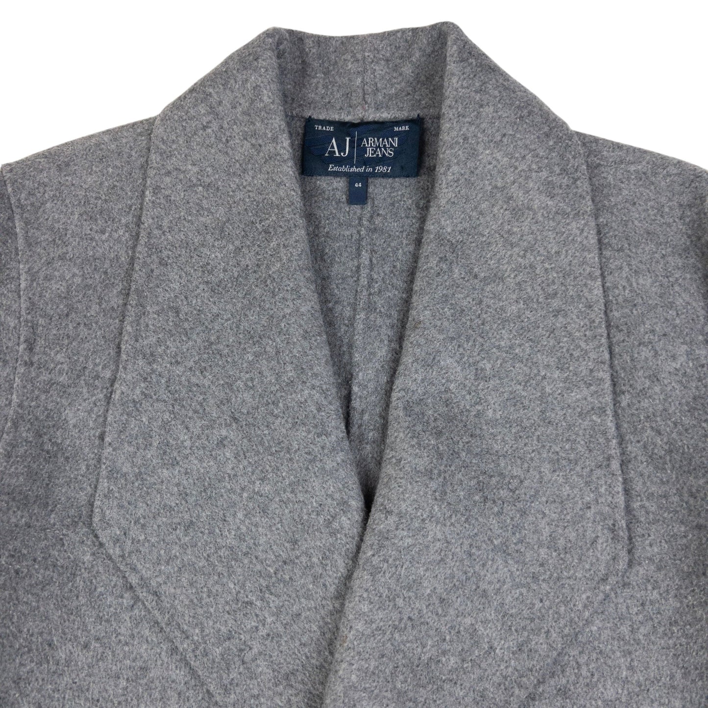 Vintage Armani Jeans Longline Wool Wrap Jacket Size M