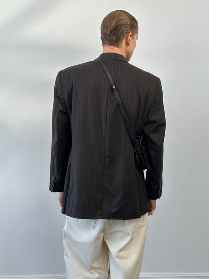 Ralph Lauren 1990s Pure Wool Striped Blazer - 44R