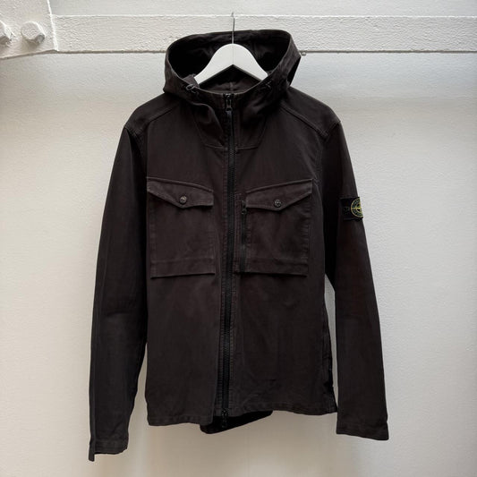 Stone Island Hooded Jacket (L) | Large, Brown