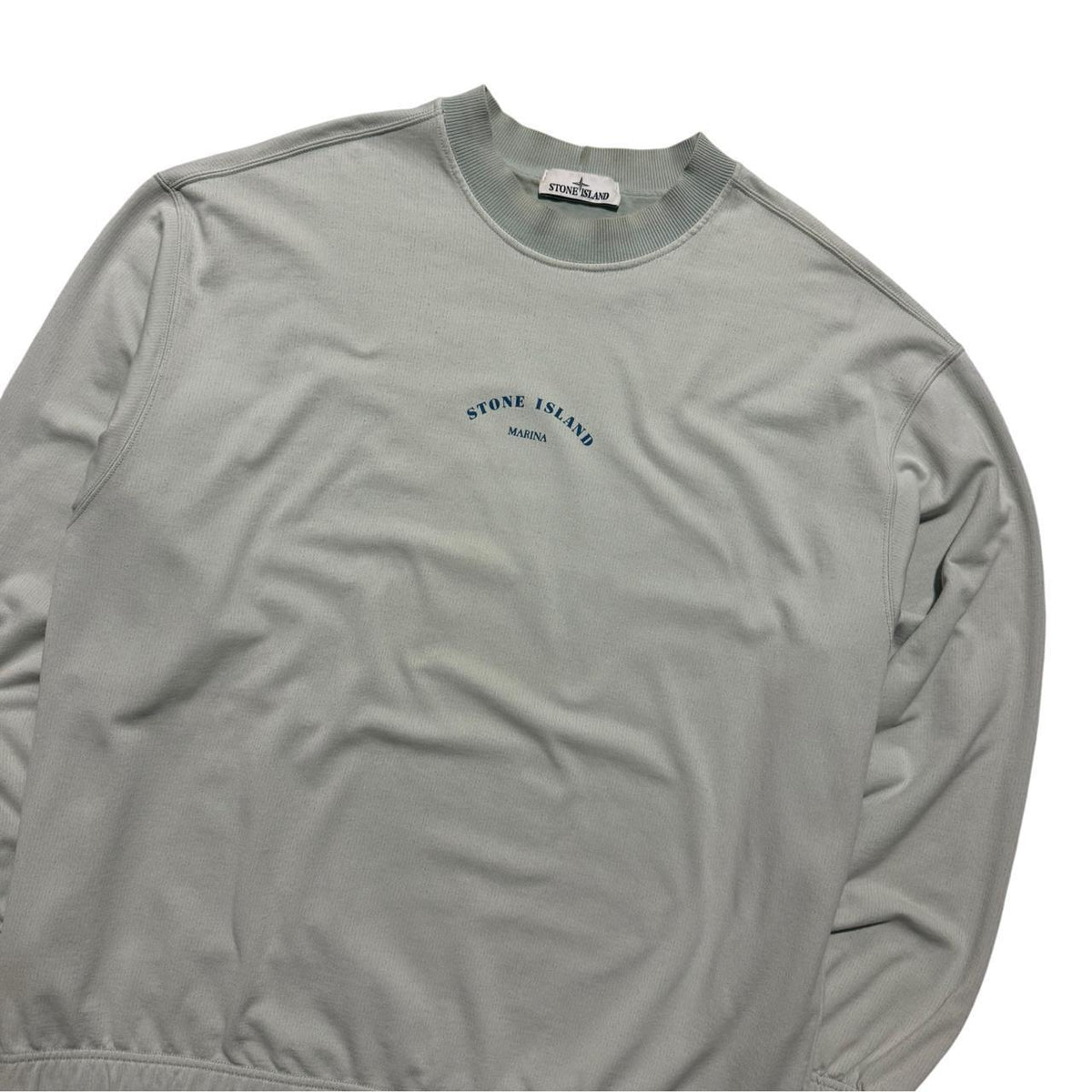 Stone Island Marina Reflective Pullover Crewneck | XL, Light Grey