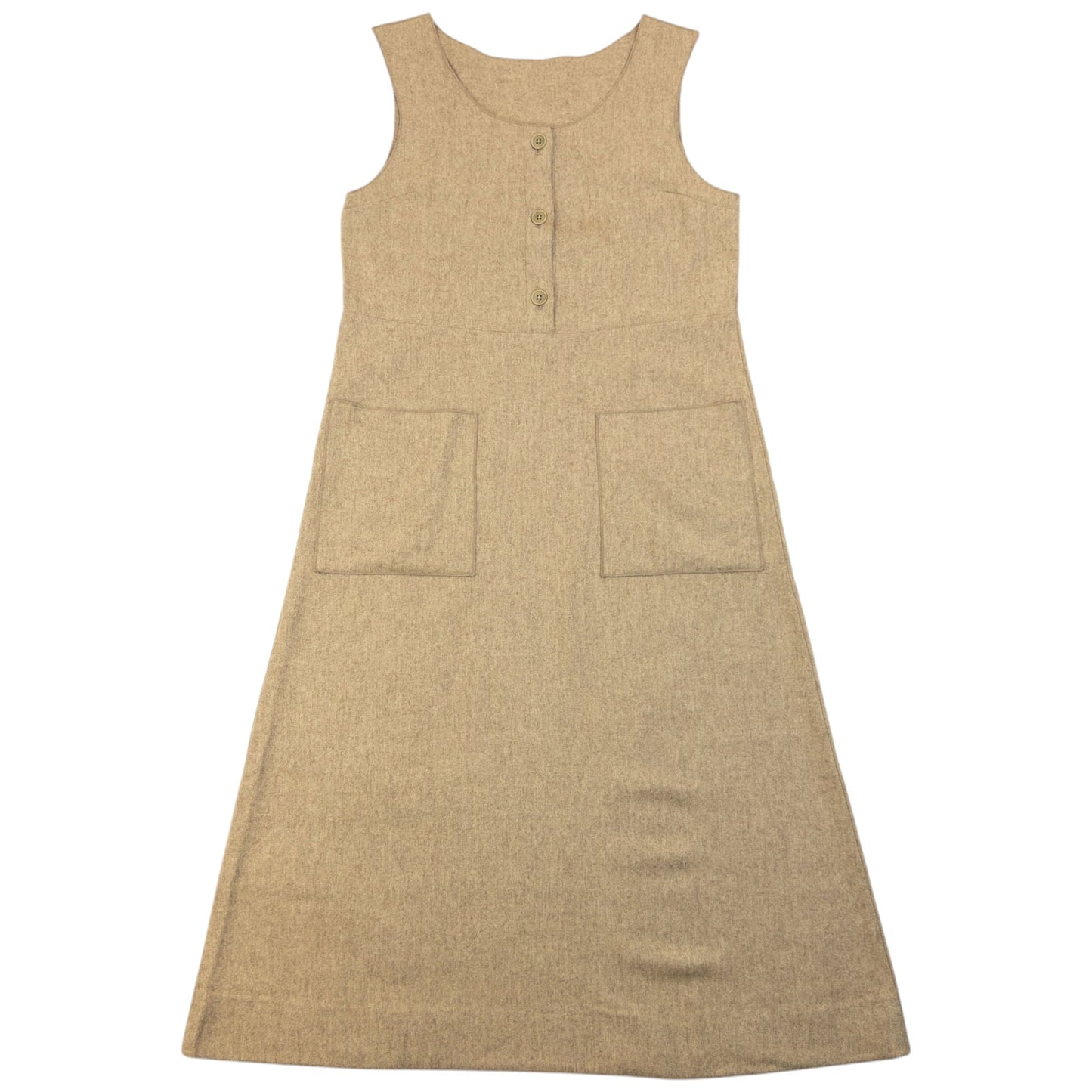 Vintage 90s Yohji Yamamoto Wool Dress Womens Size S | Small, Beige