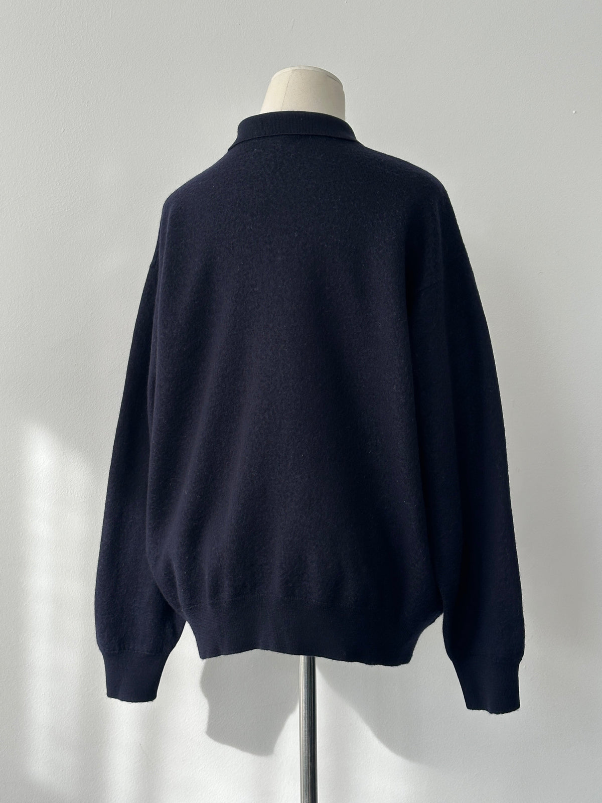 Burberry London 1990s Pure Wool Boxy Polo Jumper - M-L