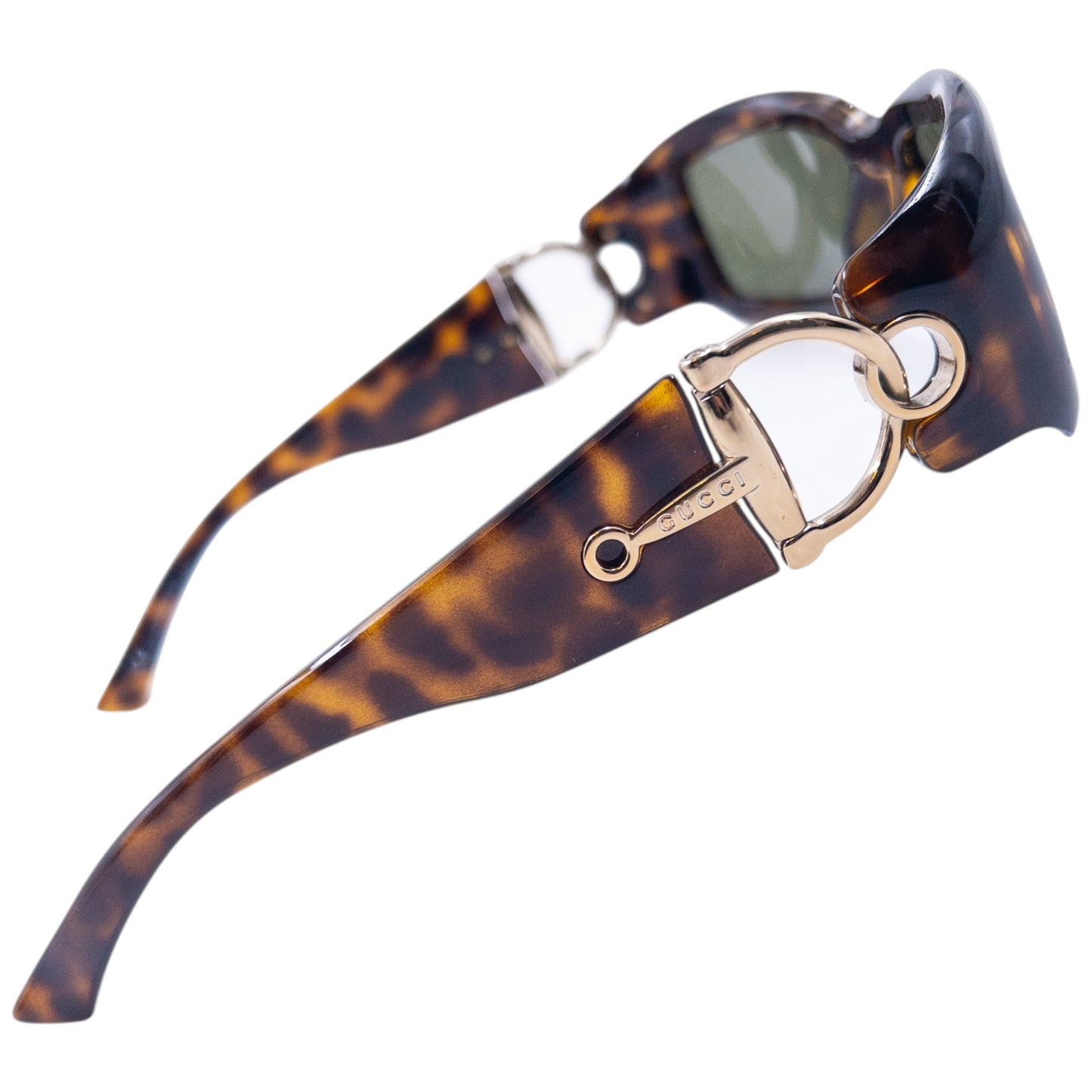 Vintage Gucci Horse Bit Tortoise Shell Sunglasses