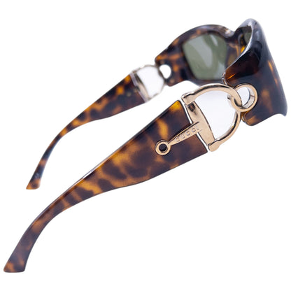 Vintage Gucci Horse Bit Tortoise Shell Sunglasses