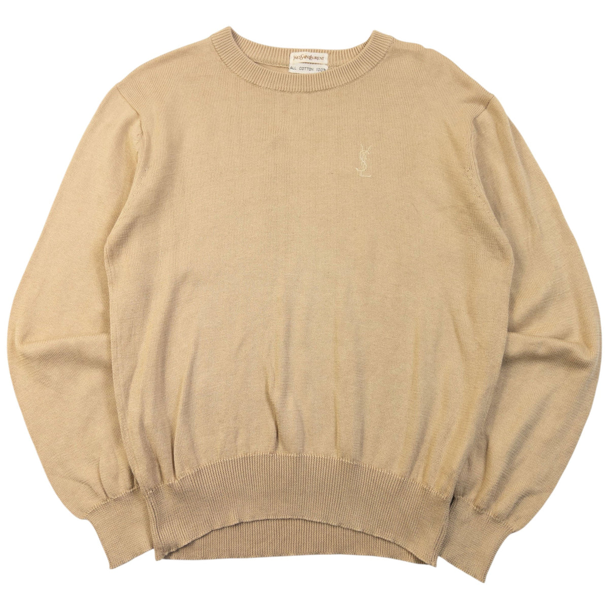 Vintage 90s YSL Yves Saint Laurent Jumper Womens Size S | Small, Beige