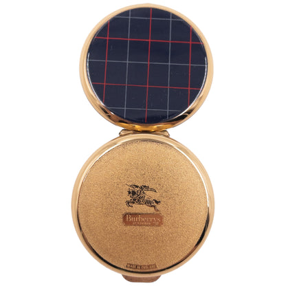 Vintage 90s Burberry Nova Check Compact Pill Box | O/S, Gold