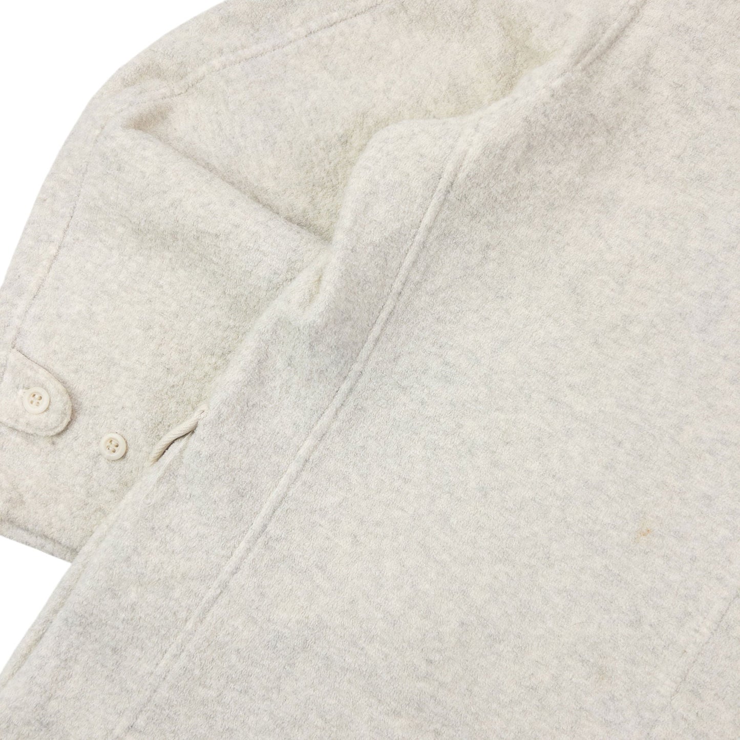 Vintage 90s Yohji Yamamoto Zip Up Fleece Jacket Size L | Large, Cream