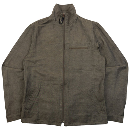 Vintage 2000s Armani Jeans Hemp Zip Up Jacket Size M | Medium, Brown