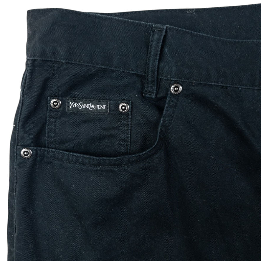 Vintage YSL Yves Saint Laurent Embroidered Chino Trousers Size W40