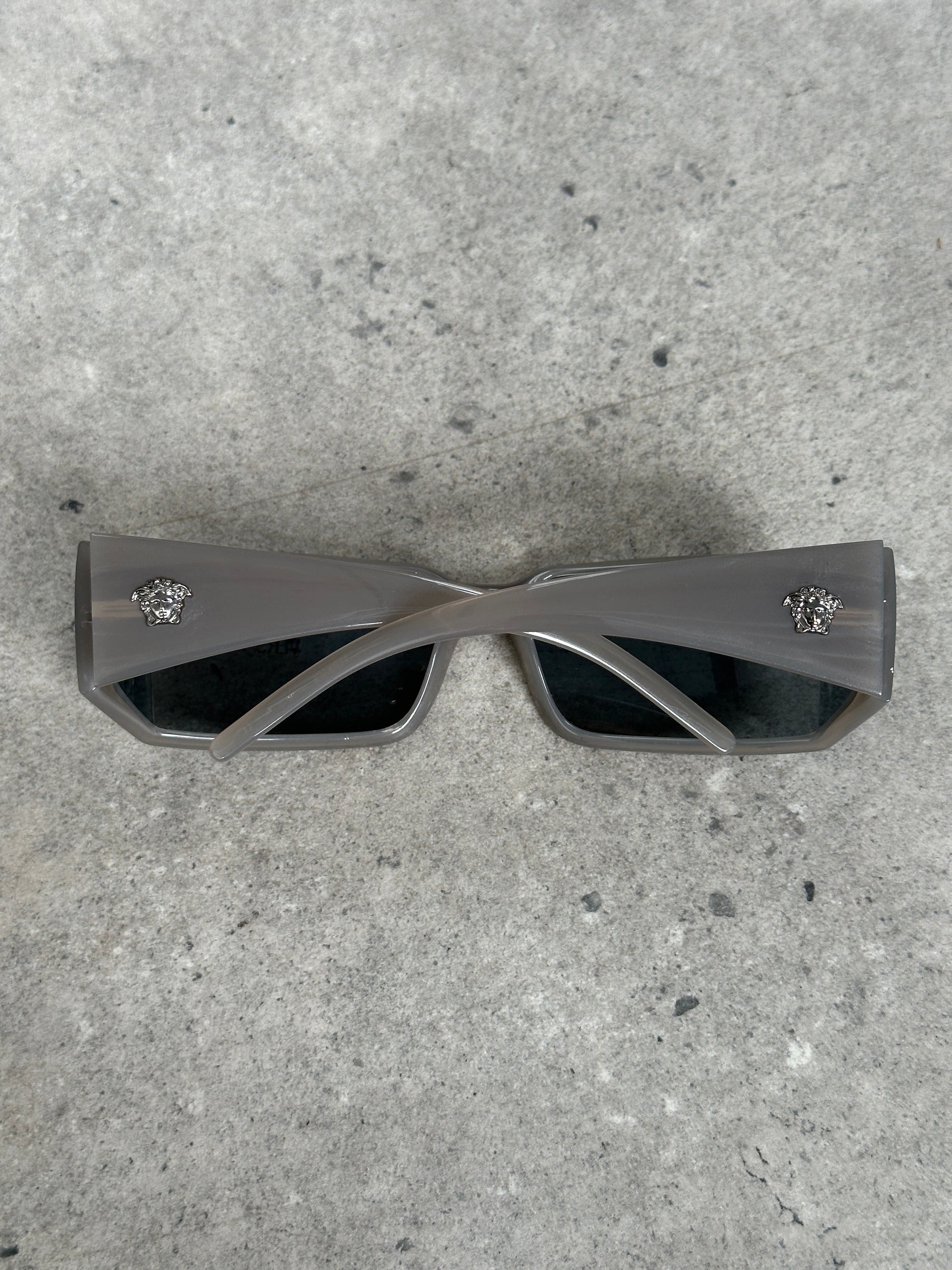 Versace 2000s Recangular Medusa Logo Sunglasses