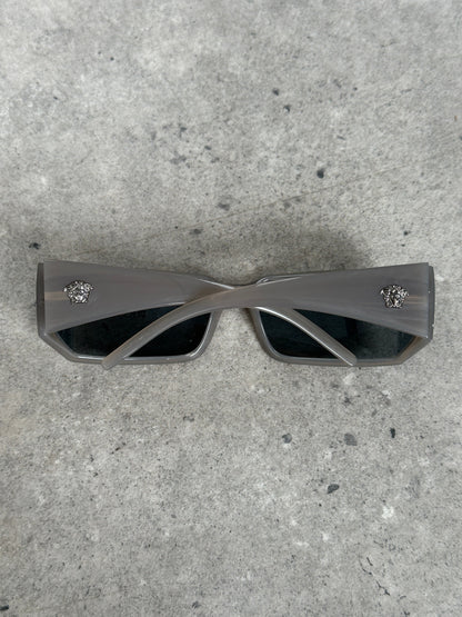 Versace 2000s Recangular Medusa Logo Sunglasses