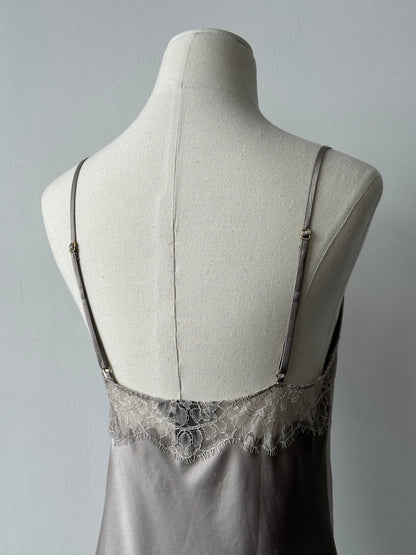 Victoria's Secret 2000s Satin Lace Mini Slip Dress - S