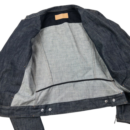 Vintage 2002 Gucci By Tom Ford Runway Asymmetrical Denim Jacket Size S | Small, Grey