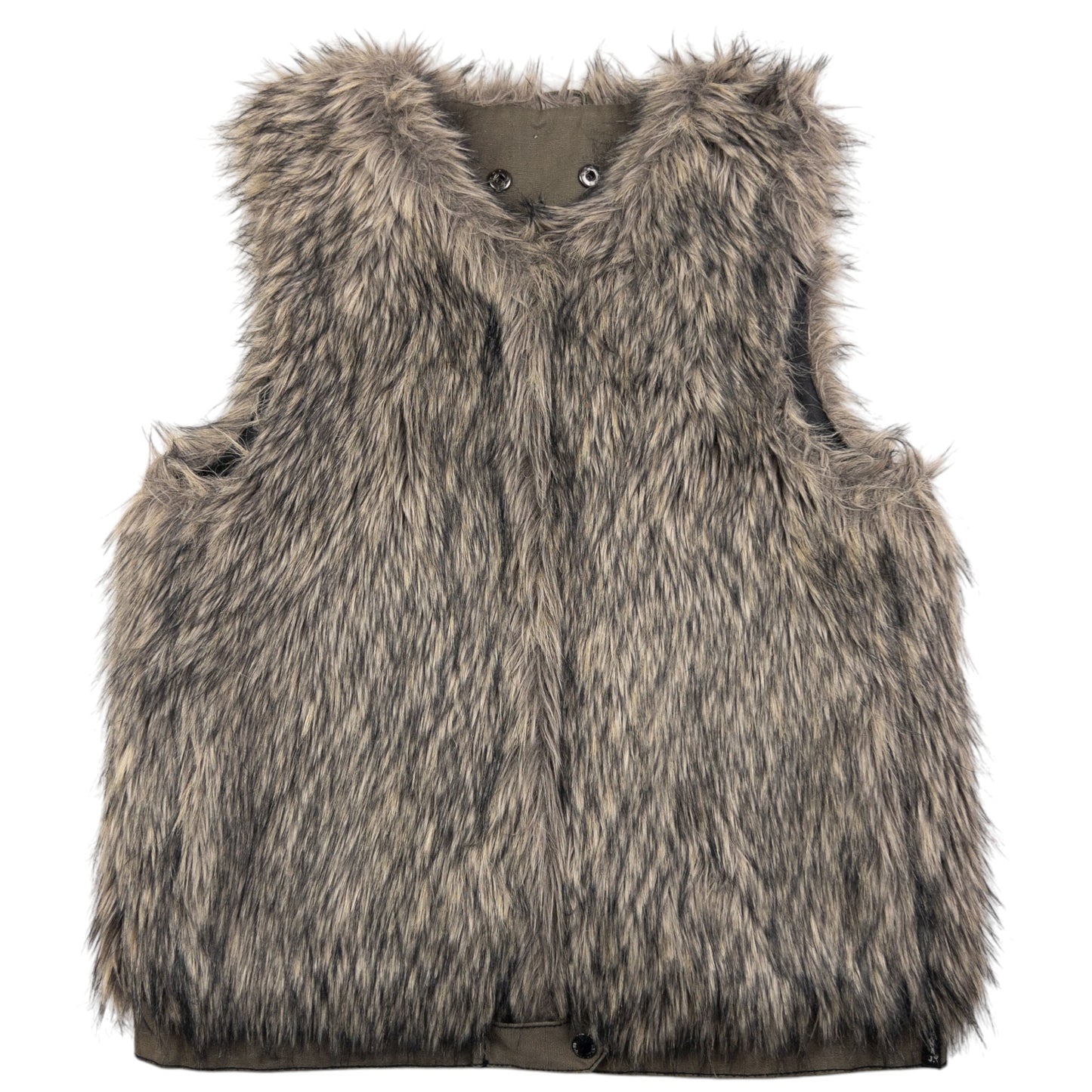 Vintage Armani Jeans Fur Gilet Womens Size S