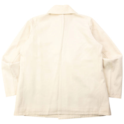 Vintage 90s Yohji Yamamoto Asymmetric Zip Jacket Size S | Small, Cream